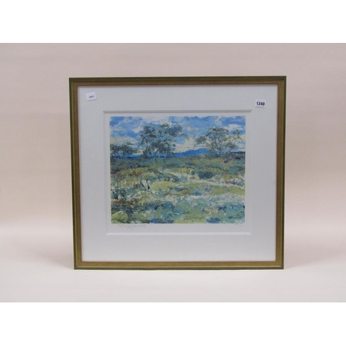 1240 - ROLF HARRIS - BLUE HILLS, LIMITED EDITION PRINT, F/G, 40CM X 47CM