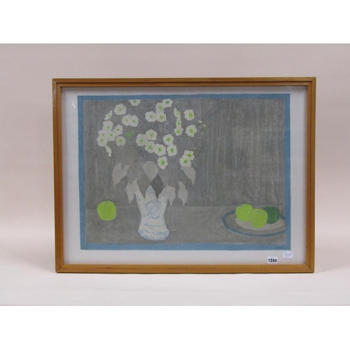 1244 - BERNARD MYERS - JAPANESE ANEMONE, LIMITED EDITION PRINT, F/G, 48CM X 64CM