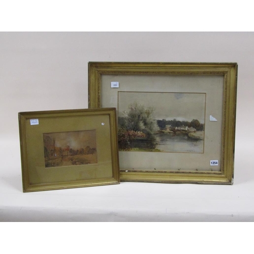 1254 - TWO 19C PAINTINGS - L BURLEIGH BRUHL, RIVERSCAPES