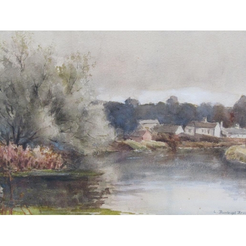 1254 - TWO 19C PAINTINGS - L BURLEIGH BRUHL, RIVERSCAPES