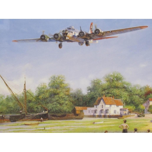 1257 - THREE F/G COLOURED WW2 AIRCRAFT PRINTS