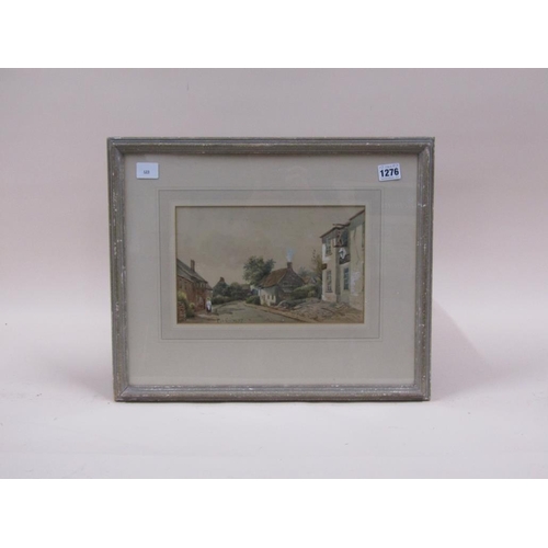 1276 - EARLY VICTORIAN STREET SCENE, WATERCOLOUR, F/G