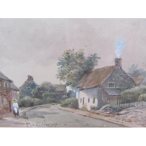 1276 - EARLY VICTORIAN STREET SCENE, WATERCOLOUR, F/G