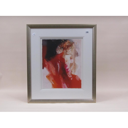 1290 - CHRISTINE COMYN - DAWN, COLOURED PRINT, FRAMED, 52CM X 42CM