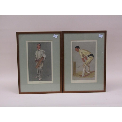 1306 - GROUP OF FOUR VANITY FAIR COLOURED SPY PRINTS - VARIOUS 19C CRICKETERS, EACH F/G, 37CM X 21CM