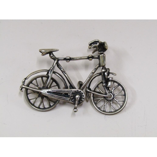 1538 - CONTINENTAL SILVER MINIATURE MODEL OF A BICYCLE