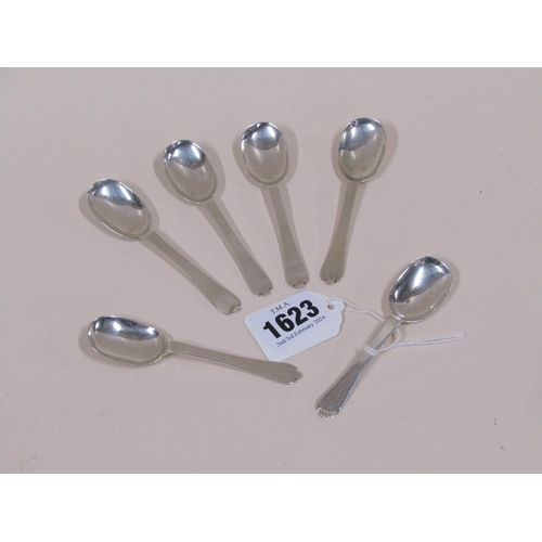 1623 - SET OF SIX CONTINENTAL SILVER SPOONS, 2.1ozt