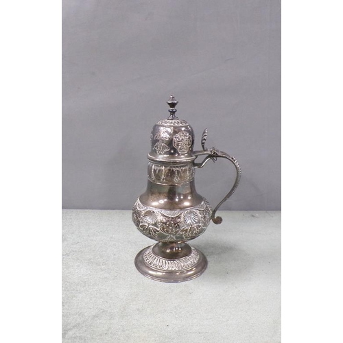 1719 - ANTIQUE SILVER SUGAR SHAKER THAT HAS BEEN RE-PURPOSED AS A JUG 4.7ozt