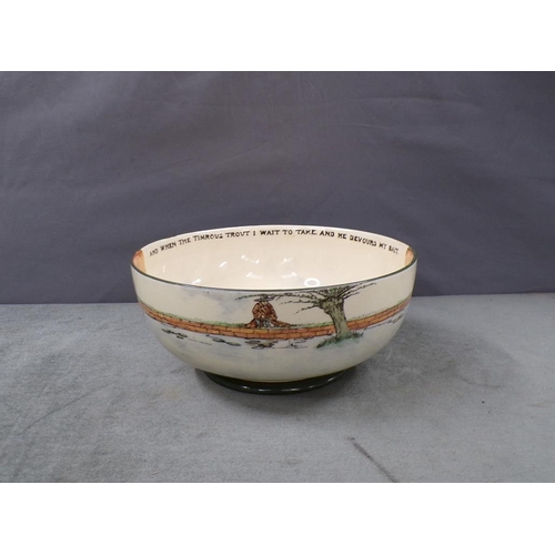 1857 - ROYAL DOULTON SERIES WARE BOWL - THE GALLANT FISHERS, 23CM DIAM