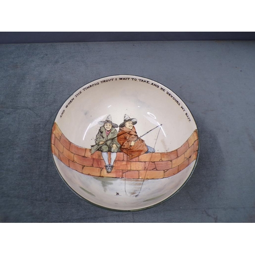 1857 - ROYAL DOULTON SERIES WARE BOWL - THE GALLANT FISHERS, 23CM DIAM