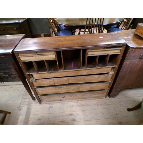 1962 - LATE GEORGIAN MAHOGANY BUREAU WITH FALL FRONT AND FITTED INTERIOR, OVER FOUR LONG DRAWERS 101 x 92 c... 