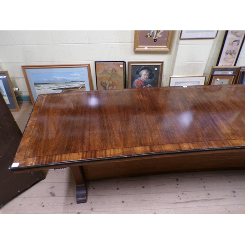 1974 - LATE 19c SLIGHT BOW FRONTED RECEPTION DESK 266 x 77cm