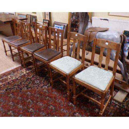 1976 - SET OF SIX OAK DINING CHAIRS