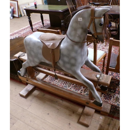 1977 - G N MAYES PAINTED ROCKING HORSE 130cms W