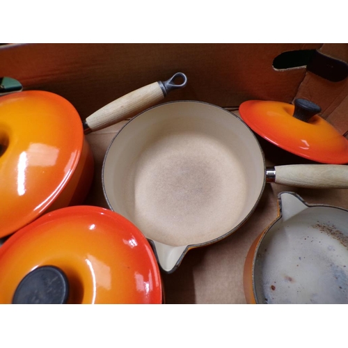 188 - LE CREUSET PANS AND POTS