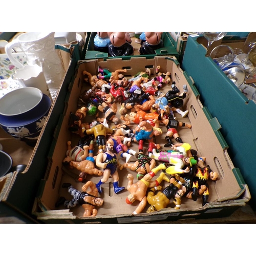 529 - COLLECTION OF WRESTLING FIGURES