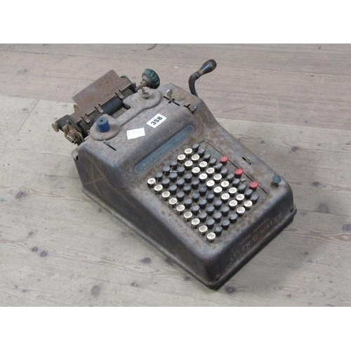 358 - ALLEN WALES ADDING MACHINE