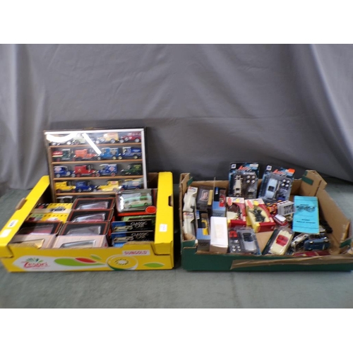 1329 - TWO BOXES OF MODEL VEHICLES TO INCL DIECAST