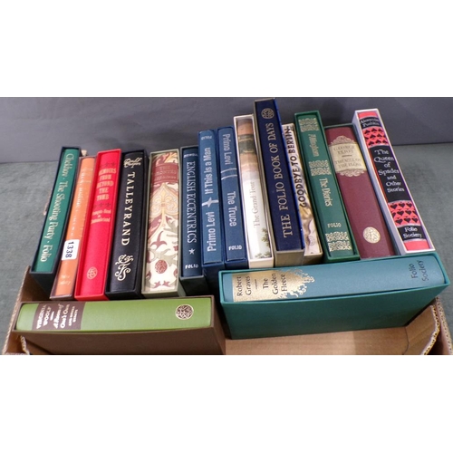 1338 - BOX OF FOLIO AND OTHER BOOKS