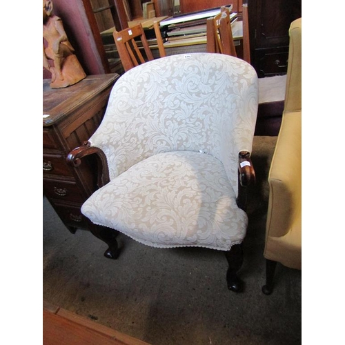 535 - UPHOLSTERED TUB CHAIR