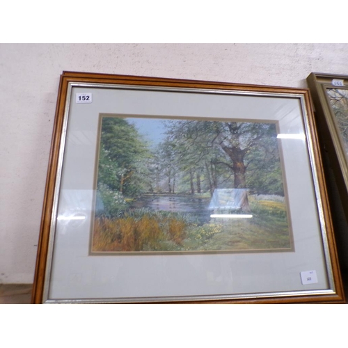 152 - THREE FRAMED WATERCOLOURS - RIVERSCAPES ETC