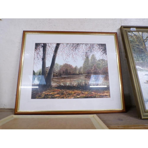 152 - THREE FRAMED WATERCOLOURS - RIVERSCAPES ETC