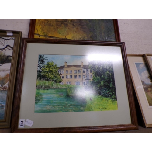 154 - FRAMED WATERCOLOURS AND OILS