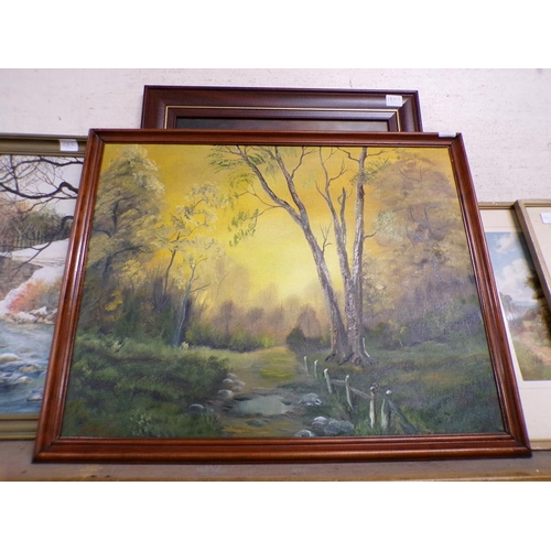 154 - FRAMED WATERCOLOURS AND OILS