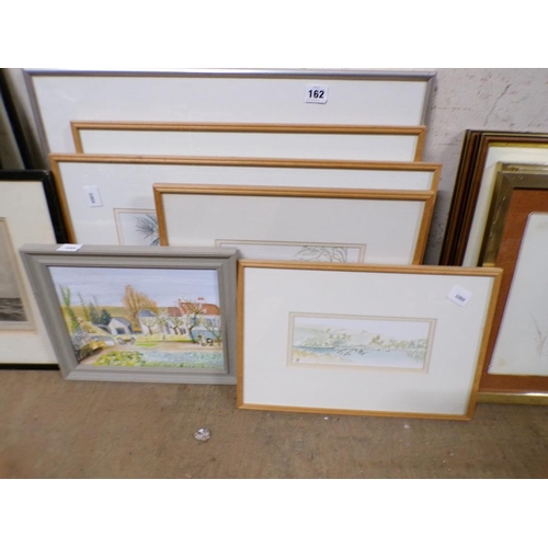 162 - QTY OF FRAMED OILS AND WATERCOLOURS