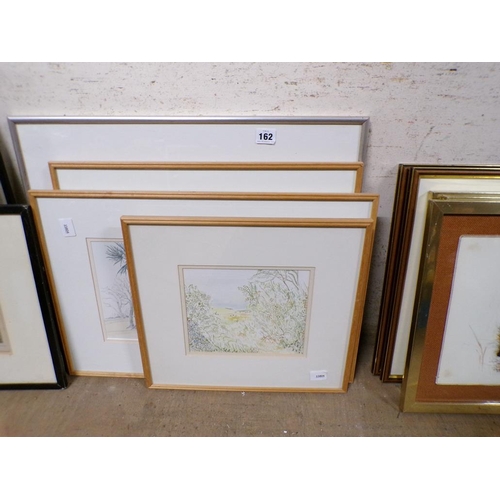 162 - QTY OF FRAMED OILS AND WATERCOLOURS