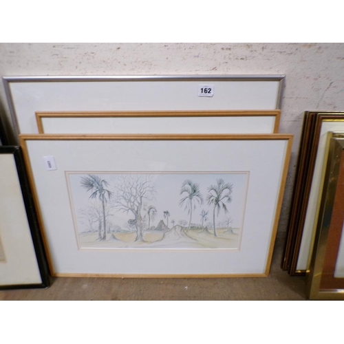 162 - QTY OF FRAMED OILS AND WATERCOLOURS