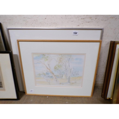 162 - QTY OF FRAMED OILS AND WATERCOLOURS