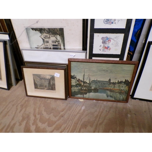 164 - QTY OF FRAMED PRINTS AND ENGRAVINGS