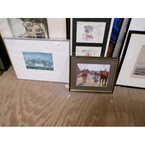 164 - QTY OF FRAMED PRINTS AND ENGRAVINGS