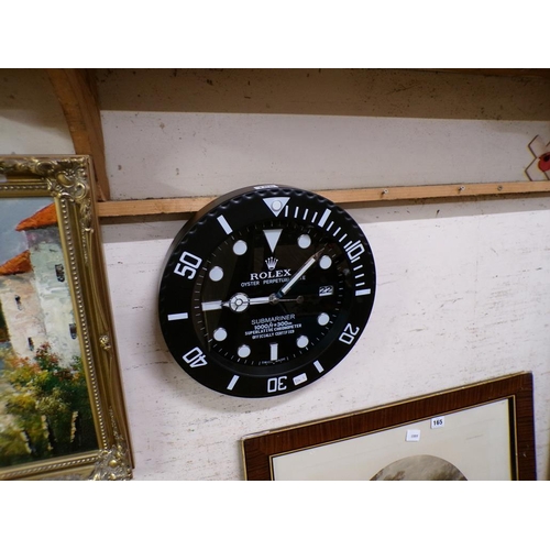 166 - REPLICA WALL CLOCK