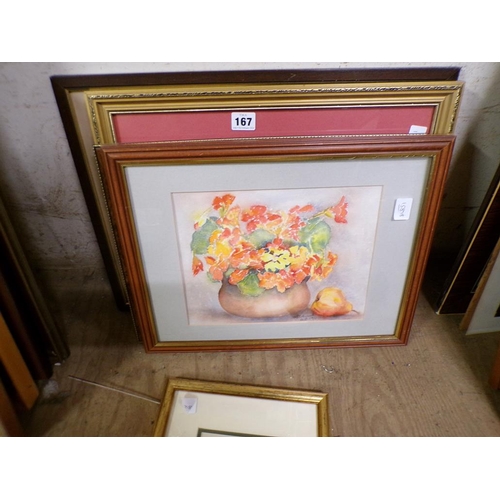 167 - QTY OF FRAMED OILS, PRINTS ETC