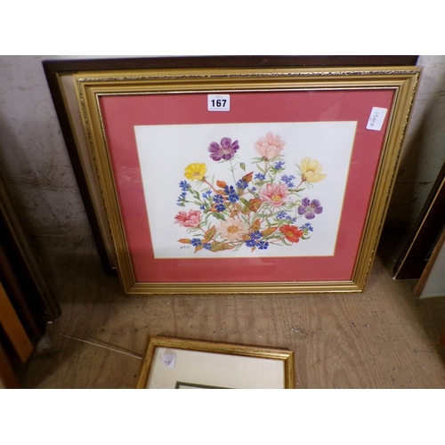 167 - QTY OF FRAMED OILS, PRINTS ETC