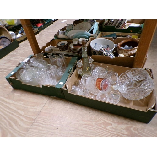 211A - TWO BOXES OF MIXED GLASSWARE