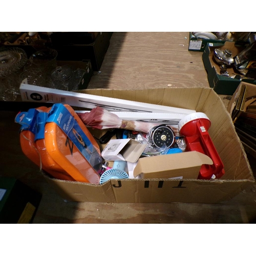 282 - BOX OF MISC TO INCL FLY FISHING REEL