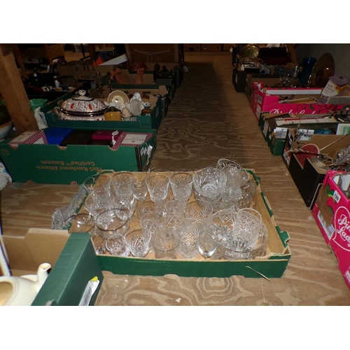 295 - BOX OF CRYSTAL GLASSWARE