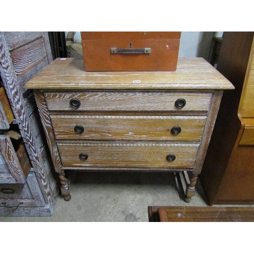 679 - LIMED OAK THREE DRAWER CHEST