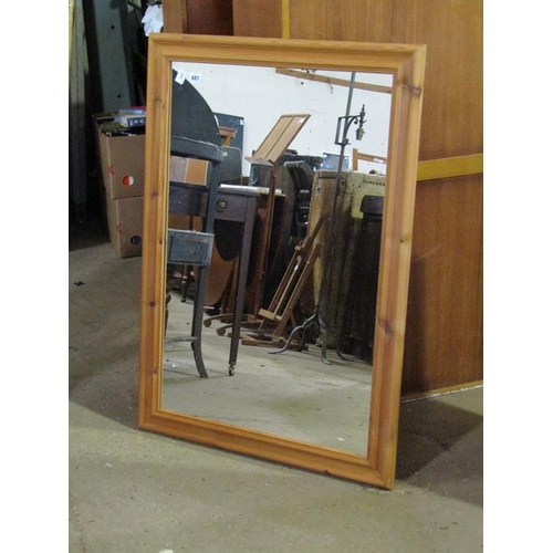 687 - PINE FRAMED MIRROR