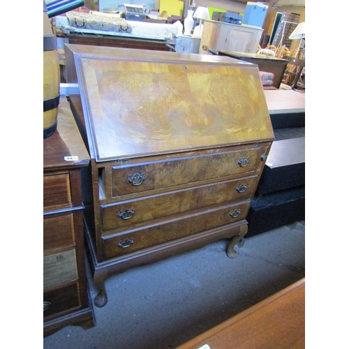 742 - WALNUT VENEERED BUREAU