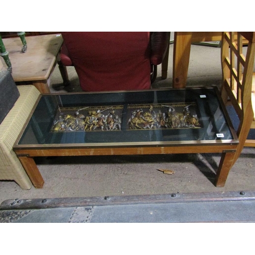 785 - GLASS TOP COFFEE TABLE