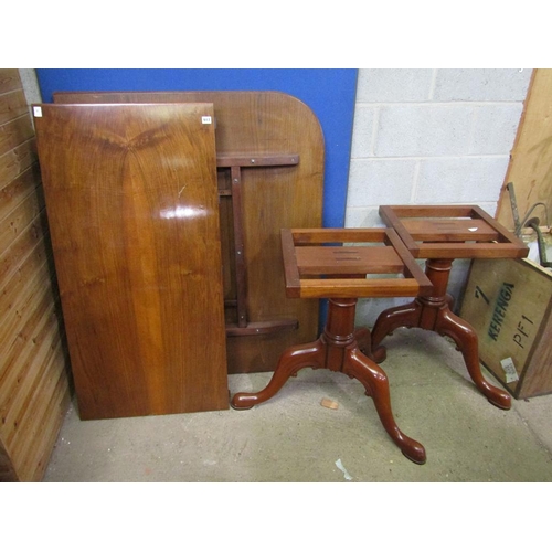 917 - MAHOGANY D END DINING TABLE