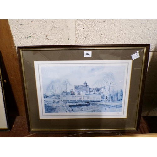 343 - TWO FRAMED PRINTS; STILL LIFE