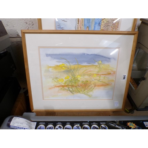 346 - FRAMED WATERCOLOURS