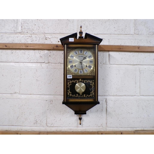 349 - PENDULUM WALL CLOCK