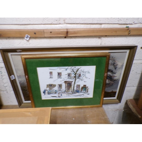 357 - QTY OF FRAMED PICTURES AND PRINTS TO INCL OILS