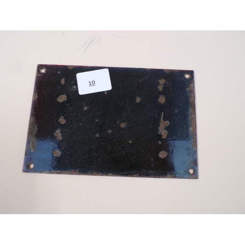 1346 - ENAMEL TICKETS PLAQUE, 15CM W